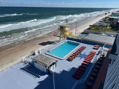 Aerial View of Pool and Beach