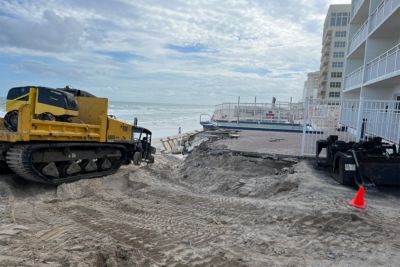 FAN fantasy island resort ll demolition on seawall pool deck