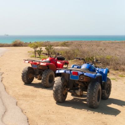 ATVs on beach at Action Tours Aruba