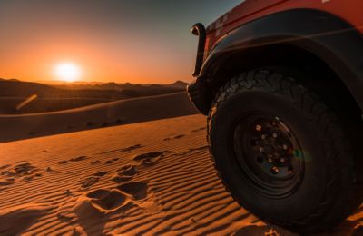 africa morocco 4x4vehicle desert sunset
