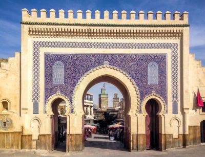 africa morocco bab bou jeloud gate blue