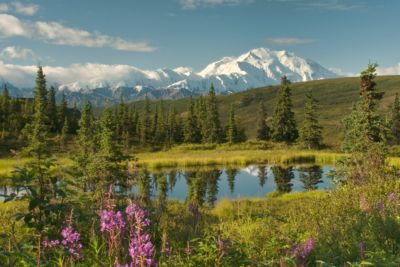 alaska denali mountain range sunrise
