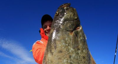 alaska fisherman caught 128lbs halibut