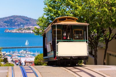 california san franciso hyde street cable car tram