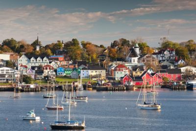 canada nova scotia waterfront view lunenburg fall autumn