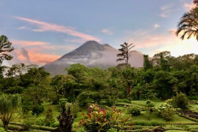 costa rica arenal volcano dusk