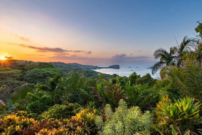 costa rica manuel antonio national park coastal mountain views sunrise