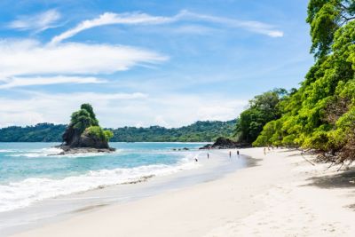 costa rica manuel antonio national park white sandy beach