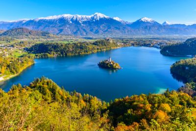 Croatia slovenia lake bled from osojnica