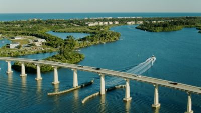 florida aerial drone view wabasso bridge indian river county