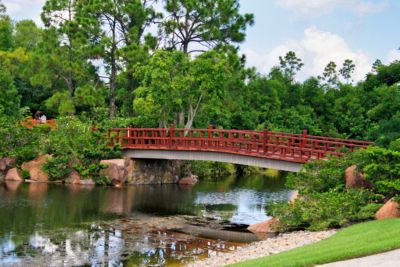 Morikami Japanese Garden Museum bridge