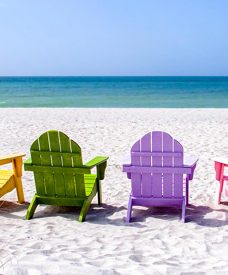 Southwest Florida Coast - Beach with chairs overlooking Gulf