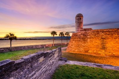 Castillo de San Marcos 'The Fort' at dusk