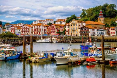france port of saint jean de luz old town colorful houses