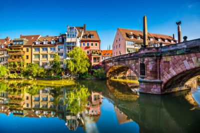 
germany nuremberg old town pegnitz river