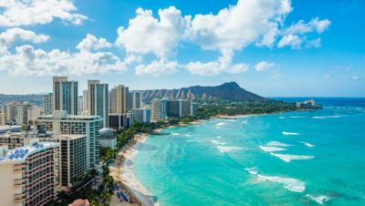 hawaii honolulu oahu island waikiki beach hotels buildings