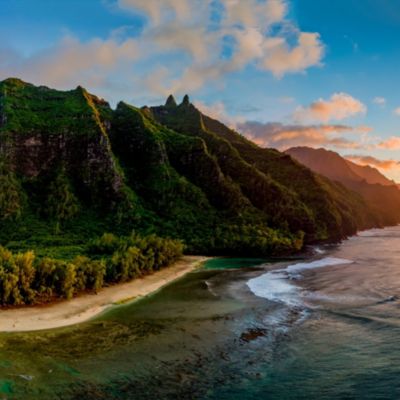 Na Pali Coast at sunset