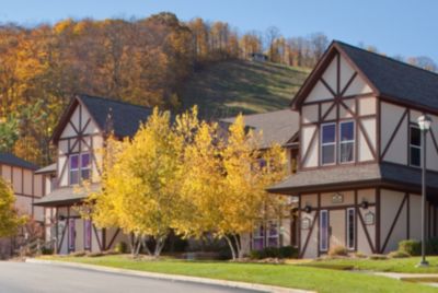 Mountain Run at Boyne exterior snow and pool view