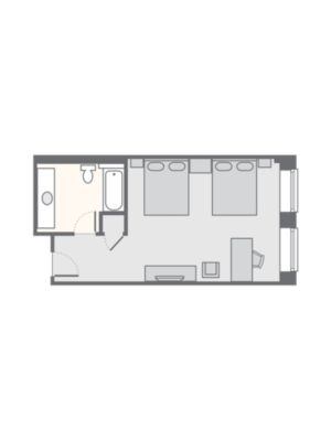 typical motel room dimensions