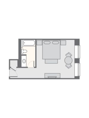 typical motel room dimensions