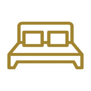 icon bed with pillows