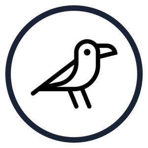 icon crow circle dark mode