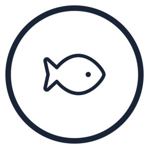 icon fish circle dark mode