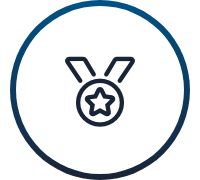 icon medal with star circle