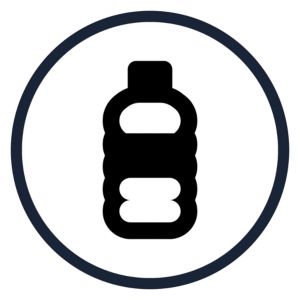 icon water bottle solid cirlce dark mode