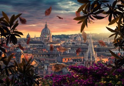 italy rome city evening sunset