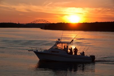massachusetts cape cod sagamore bridge sport ishermen sunset