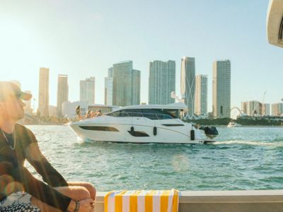 miami boat man resting
