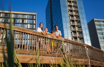 MJyrtle beach seaglass towers family walkway