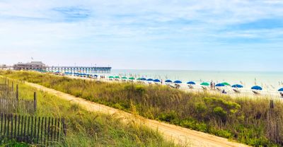 Myrtle beach south carolina shoreline ocean