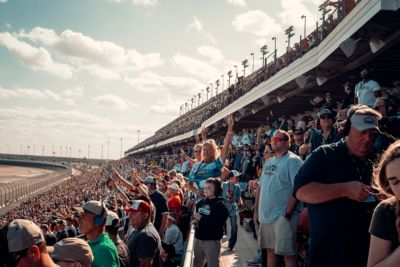 nascar daytona 500 2022 fans cheering in stands