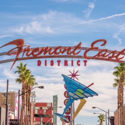 Fremont East District entrance sign