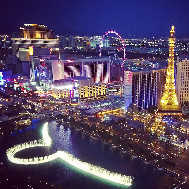 The Vegas Strip at night