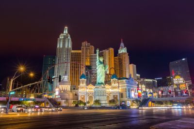 Las Vegas, Nevada New York New York Hotel at night