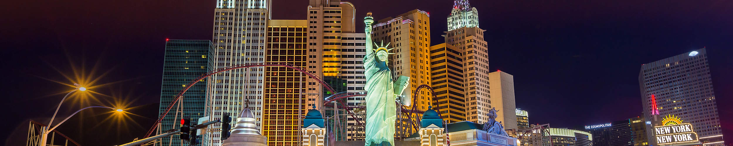 Las Vegas, Nevada New York New York Hotel at night