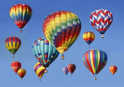 new mexico albuquerque hot air balloons blue sky