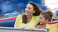Mother and Daughter on Amusement Park Ride