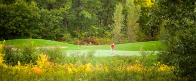 Man golfing