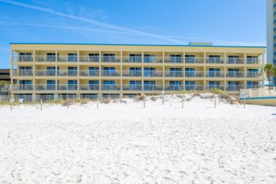 Panama City Resort and Club exterior of resort overseeing the beach