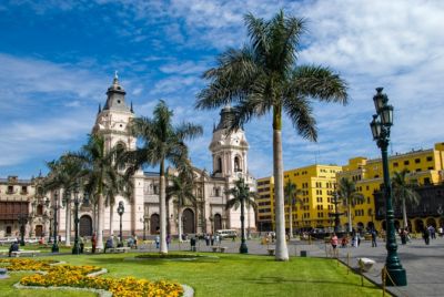 peru lima plaza de armas historic spanish colonial city