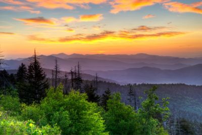 Sunrise over Smoky Mountains