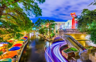 Texas San Antonio River Walk Night