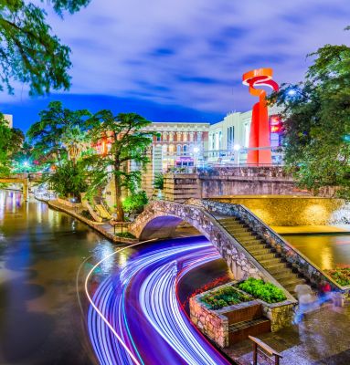 Texas San Antonio River Walk Night