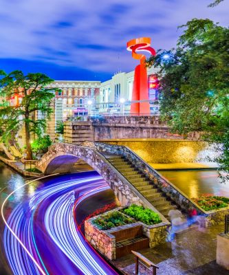 Texas San Antonio River Walk Night