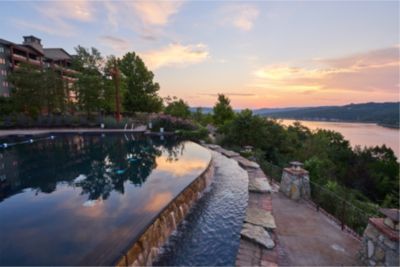 The Cliffs at Long Creek pool at sunset