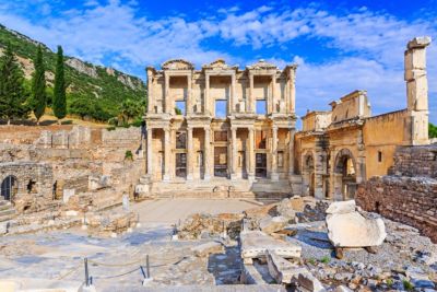 hturkey izmir library of celsus in ephesus ancient city
